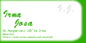 irma josa business card